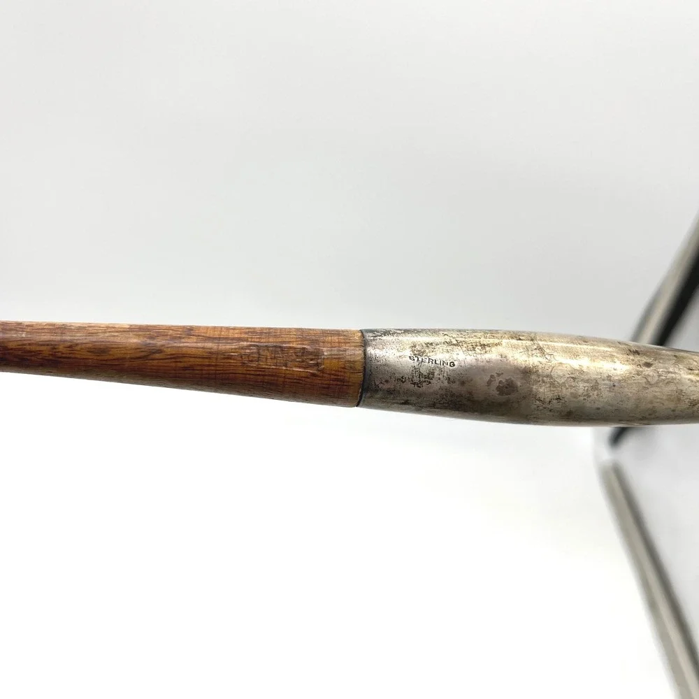 Vintage Mid Century Modern Teak Wood and Sterling Silver Salad Serving Set‎
